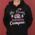 Women's Mir Reichts Ich Geh Camping Caravan Camper With-Neck Kapuzenpullover für Damen