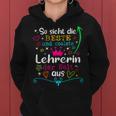 Women's Teacher So Ssieht Die Coolste Beste Teacher Der Welt Aus Kapuzenpullover für Damen