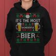 Most Wonderful Time For A Beer Ugly Christmas Sweater Kapuzenpullover für Damen