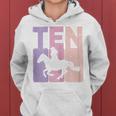 10Th Birthday Ten Horse Girl Equestrian 10 Years Old Girls Women Hoodie