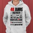 40Th Birthday 40 Years Decorative Kapuzenpullover für Damen