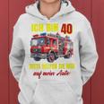 40Th Birthday Man Woman Fire Brigade Blue Kapuzenpullover für Damen