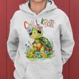 Baby Turtle With Flowers Cute Toad Girl Chill Toad Kapuzenpullover für Damen