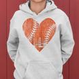 Baseball Vintage Heart Baseball Sports Mom Mother's Day Women Hoodie