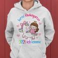 Children's Unicorn Girls Nursery Child 2025 Pink Kapuzenpullover für Damen