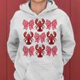 Cute Coquette Bow Crawfish Graphic Y2k Girls Aesthetic Women Hoodie