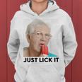 Grandma Just Lick It Grandma Licks Ice Meme Ice Lovers Summer Kapuzenpullover für Damen