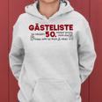 Guest List 50Th Guest List Guest Book 50Th Birthday Woman Man Kapuzenpullover für Damen