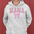 Mama Coquette Bow Retro Pink Aesthetic Mother's Day Mom Life Women Hoodie