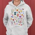 Nature Queen Flowers Floral Manga Larga Sudadera con capucha para mujer