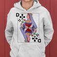 Playing Card Lady Queen Cross Card Costume Fancy Dress Groups Kapuzenpullover für Damen