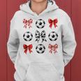Soccer Coquette Bow Soccer Mama Soccer Mom Women Hoodie