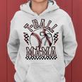 T-Ball Mama Mom Mother's Day Coquette -Ball Womens Women Hoodie