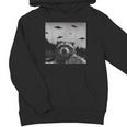 Alien UFO Raccoon Youth Hoodie - Fun Unisex Sweatshirt for Science Lovers