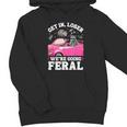 Get In Loser We're Going Feral Unisex Youth Hoodie - Raccoon Opossum Meme