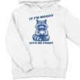 Moody Raccoon Meme Hoodie for Youth | Fun Unisex Trash Panda Design