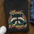 Live Fast Eat Trash Retro Trash Panda Raccoon Unisex Youth Hoodie