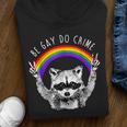 Raccoon LGBT Pride Youth Hoodie - Be Gay Do Crime Rainbow Design