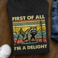 Retro Delightful Angry Raccoon Hoodie - Unisex Youth Casual