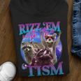 Rizz Em With The Tism Retro Raccoon Meme Unisex Youth Hoodie