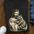 Vintage Raccoon Lover Unisex Youth Hoodie - Jesus Hugging Design