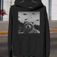 Alien UFO Raccoon Youth Hoodie - Fun Unisex Sweatshirt for Science Lovers