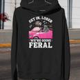 Get In Loser We're Going Feral Unisex Youth Hoodie - Raccoon Opossum Meme