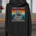 I Run A Tight Shipwreck Raccoon Captain Vintage Hoodie - Youth
