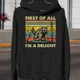 Retro Delightful Angry Raccoon Hoodie - Unisex Youth Casual
