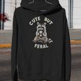 Sarcastic Raccoon Unisex Youth Hoodie - Cute But Feral Vibes
