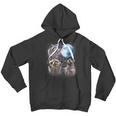 Raccoon Unisex Youth Hoodie - Moonlit Howling Design