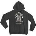 Sarcastic Raccoon Unisex Youth Hoodie - Cute But Feral Vibes