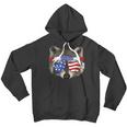 USA Patriotic Raccoon Unisex Hoodie - July 4th Trash Panda