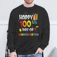100 Days Of Kindergarten Happy 100Th Day Of School Teachers Sweatshirt Gifts for Old Men