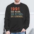 1991 Der Mann Der Mythos Die Legende Sweatshirt Geschenke für alte Männer