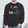 I Am 44 Plus 1 Middle Finger For A 45Th Birthday Sweatshirt Geschenke für alte Männer