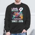 9Th Birthdayideo Game Level 9 Unlockedideo Player Boys Sweatshirt Geschenke für alte Männer