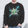 Abstract Space Explosion Art Vibrant Cosmic Burst Supernova Sweatshirt Gifts for Old Men