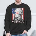 Alexander Hamilton 'Merica Patriot American Flag 4th Of July Sweatshirt Gifts for Old Men