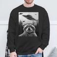 Alien UFO Raccoon Sweatshirt - Quirky & Fun Unisex Pullover Gifts for Old Men