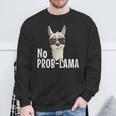 Alpaca With Sunglasses No Prob-Lama Hipster Lama Sweatshirt Geschenke für alte Männer