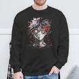 Anime Manga Motif Red Eyes Illustration Anime Sweatshirt Geschenke für alte Männer