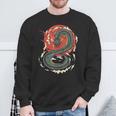 Art Japonais Kanji Dragon Japonais Sun Streetwearintage Rétro Sweater e Cadeaux pour les vieillards