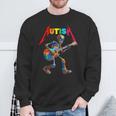 Autism Skeleton Guitar Rock Puzzle Music Autism Awareness Sweatshirt Gifts for Old Men
