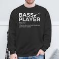 Bass Player Definition Bassist For Musicians Sweatshirt Geschenke für alte Männer