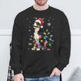 Bernese Mountain Dog Christmas Jumper Xmas Lights Sweatshirt Geschenke für alte Männer