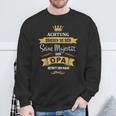 Best Grandpa Birthday King Majesty Crown Sweatshirt Geschenke für alte Männer