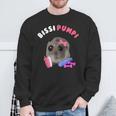 Bissi Pumpi Sad Hamster Cute Hamstie Memes Hamster Sweatshirt Geschenke für alte Männer