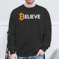 Bitcoin Logo Believeintage Btc Cryptocurrency Trader Sweatshirt Geschenke für alte Männer