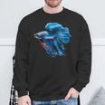 Blue Betta Fish And Siamese Betta Fish Tank Owner Sweatshirt Geschenke für alte Männer